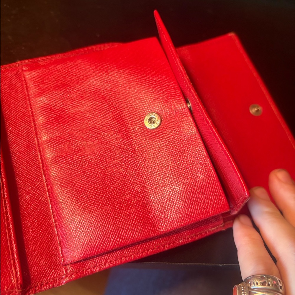 Prada Scarlet Red Leather Wallet - Picture 8 of 9